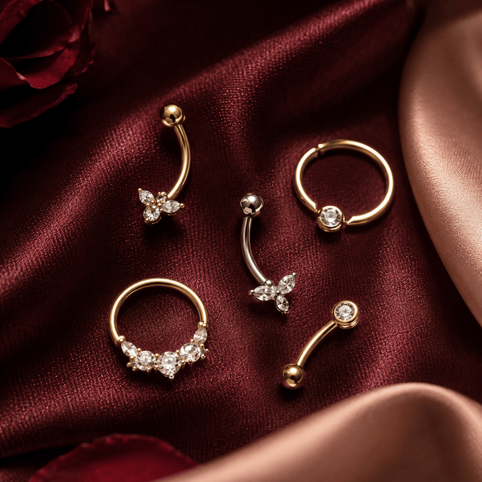 Clitoral hood piercing jewelry